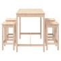 Garden table and high stools set 5 pieces solid pine wood by vidaXL, Garden sets - Ref: Foro24-3154745, Price: 281,99 €, Disc...