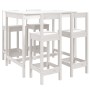 5-piece white pine wood garden table and high stools set by vidaXL, Garden sets - Ref: Foro24-3154751, Price: 345,79 €, Disco...