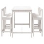 5-piece white pine wood garden table and high stools set by vidaXL, Garden sets - Ref: Foro24-3154751, Price: 345,79 €, Disco...