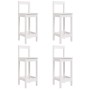 5-piece white pine wood garden table and high stools set by vidaXL, Garden sets - Ref: Foro24-3154751, Price: 345,79 €, Disco...