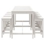 Garden table and high stools 9 pieces solid white pine wood by vidaXL, Garden sets - Ref: Foro24-3154766, Price: 641,99 €, Di...