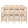 Garden table and high stools set 9 pieces solid pine wood by vidaXL, Garden sets - Ref: Foro24-3154770, Price: 502,42 €, Disc...