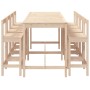 Garden table and high stools set 9 pieces solid pine wood by vidaXL, Garden sets - Ref: Foro24-3154770, Price: 502,42 €, Disc...