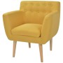 Sillón de tela amarillo de vidaXL, Sillones - Ref: Foro24-244069, Precio: 181,08 €, Descuento: %