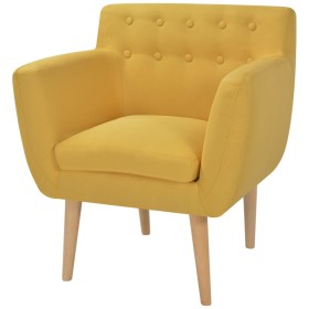 Yellow fabric armchair by vidaXL, Armchairs - Ref: Foro24-244069, Price: 194,99 €, Discount: %