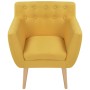 Sillón de tela amarillo de vidaXL, Sillones - Ref: Foro24-244069, Precio: 181,08 €, Descuento: %