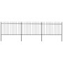 Garden fence with black steel spear points 5.1x1.2 m by vidaXL, fence panels - Ref: Foro24-277622, Price: 182,99 €, Discount: %