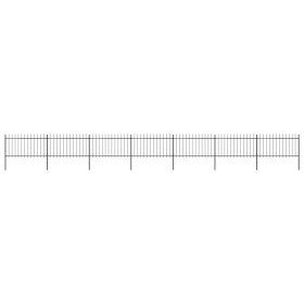 Garden fence with black steel spearheads 11.9x1 m by vidaXL, fence panels - Ref: Foro24-277617, Price: 613,48 €, Discount: %