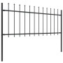 Garden fence with black steel spearheads 11.9x0.8 m by vidaXL, fence panels - Ref: Foro24-277608, Price: 461,29 €, Discount: %