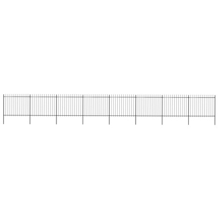 Garden fence with black steel spearheads 13.6x1.5 m by vidaXL, fence panels - Ref: Foro24-277636, Price: 628,30 €, Discount: %