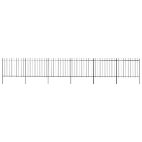 Gartenzaun mit Speerspitzen aus schwarzem Stahl 10,2x1,5 m von vidaXL, Zaunpaneele - Ref: Foro24-277634, Preis: 435,41 €, Rab...