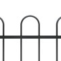 Garden fence with black steel hoop tips 10.2x0.6 m by vidaXL, fence panels - Ref: Foro24-277643, Price: 313,99 €, Discount: %