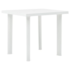 White plastic garden table 80x75x72 cm by vidaXL, Garden tables - Ref: Foro24-48802, Price: 69,87 €, Discount: %