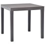 Garden table with 2 brown plastic benches by vidaXL, Garden sets - Ref: Foro24-48779, Price: 74,68 €, Discount: %