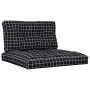 Kissen für Palettensofa 2 Stück schwarz karierter Stoff von vidaXL, Kissen für Stühle und Sofas - Ref: Foro24-360727, Preis: ...