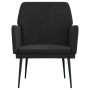 Sillón de terciopelo negro 62x79x79 cm de vidaXL, Sillones - Ref: Foro24-351377, Precio: 98,68 €, Descuento: %