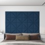 Wall panels 12 pcs blue velvet 30x30 cm 0.54 m² by vidaXL, Wall covering - Ref: Foro24-343946, Price: 37,76 €, Discount: %