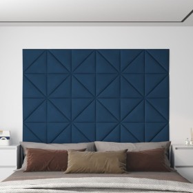 Wall panels 12 pcs blue velvet 30x30 cm 0.54 m² by vidaXL, Wall covering - Ref: Foro24-343946, Price: 37,76 €, Discount: %