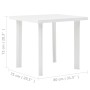 Mesa de jardín de plástico blanco 80x75x72 cm de vidaXL, Mesas de jardín - Ref: Foro24-48802, Precio: 85,84 €, Descuento: %