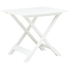 Mesa de jardín plegable de plástico blanco 79x72x70 cm de vidaXL, Mesas de jardín - Ref: Foro24-48790, Precio: 64,99 €, Descu...