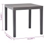 Garden table with 2 brown plastic benches by vidaXL, Garden sets - Ref: Foro24-48779, Price: 74,68 €, Discount: %