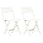 Folding garden chairs 2 units white plastic by vidaXL, Garden chairs - Ref: Foro24-48786, Price: 86,70 €, Discount: %