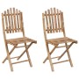 Folding garden chairs with cushions 2 units bamboo by vidaXL, Garden chairs - Ref: Foro24-3064011, Price: 103,99 €, Discount: %