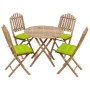 5-piece folding garden dining set with bamboo cushions by vidaXL, Garden sets - Ref: Foro24-3063986, Price: 258,36 €, Discoun...