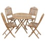 5-piece folding garden dining set with bamboo cushions by vidaXL, Garden sets - Ref: Foro24-3063986, Price: 256,99 €, Discoun...