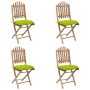 5-piece folding garden dining set with bamboo cushions by vidaXL, Garden sets - Ref: Foro24-3063986, Price: 258,36 €, Discoun...