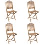 5-piece folding garden dining set with bamboo cushions by vidaXL, Garden sets - Ref: Foro24-3063986, Price: 256,99 €, Discoun...