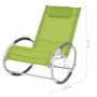 Silla mecedora de jardín de textilene verde de vidaXL, Sillas de jardín - Ref: Foro24-47784, Precio: 76,51 €, Descuento: %