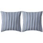 Striped outdoor cushions 45x45 cm navy blue 2 units by vidaXL, Cushions - Ref: Foro24-132306, Price: 30,23 €, Discount: %