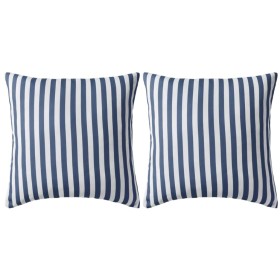 Striped outdoor cushions 45x45 cm navy blue 2 units by vidaXL, Cushions - Ref: Foro24-132306, Price: 29,62 €, Discount: %