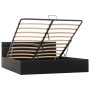 Hydraulic canapé bed with LED black synthetic leather 160x200 cm by vidaXL, Beds and slatted bases - Ref: Foro24-285544, Pric...