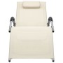 Sun loungers 2 units cream and gray textilene by vidaXL, Loungers - Ref: Foro24-310518, Price: 140,72 €, Discount: %