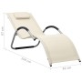 Sun loungers 2 units cream and gray textilene by vidaXL, Loungers - Ref: Foro24-310518, Price: 140,72 €, Discount: %