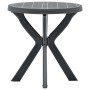 Anthrazitgrauer Bistrotisch Kunststoff Ø70 cm von vidaXL, Gartentische - Ref: Foro24-48798, Preis: 82,44 €, Rabatt: %