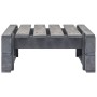 Gray impregnated pine wood pallet garden ottoman by vidaXL, Modular outdoor sofas - Ref: Foro24-3066416, Price: 54,99 €, Disc...