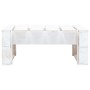 Garden ottoman made of white impregnated pine wood pallets by vidaXL, Modular outdoor sofas - Ref: Foro24-3066428, Price: 57,...