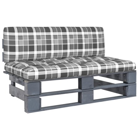 Gray impregnated pine wood pallet garden ottoman by vidaXL, Modular outdoor sofas - Ref: Foro24-3066494, Price: 113,99 €, Dis...