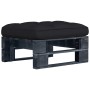 Garden ottoman made of black impregnated pine wood pallets by vidaXL, Modular outdoor sofas - Ref: Foro24-3066440, Price: 57,...