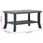 Mesa de centro de plástico gris antracita 90x60x46 cm de vidaXL, Mesas de centro - Ref: Foro24-48795, Precio: 85,79 €, Descue...