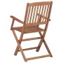 8 pcs folding garden chairs and solid acacia wood cushions by vidaXL, Garden chairs - Ref: Foro24-3074989, Price: 448,73 €, D...