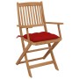 6 pcs folding garden chairs and solid acacia wood cushions by vidaXL, Garden chairs - Ref: Foro24-3074961, Price: 325,99 €, D...