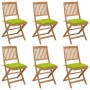 6 pcs folding garden chairs and solid acacia wood cushions by vidaXL, Garden chairs - Ref: Foro24-3075020, Price: 314,99 €, D...