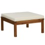 Set de muebles de jardín 8 pzas con cojín crema acacia maciza de vidaXL, Conjuntos de jardín - Ref: Foro24-3086955, Precio: 1...