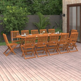 Garden dining set 13 pieces solid acacia wood by vidaXL, Garden sets - Ref: Foro24-3086981, Price: 932,62 €, Discount: %