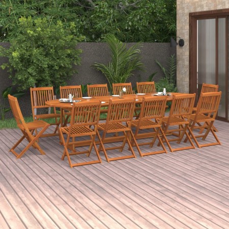 Garden dining set 13 pieces solid acacia wood by vidaXL, Garden sets - Ref: Foro24-3086981, Price: 942,99 €, Discount: %