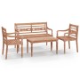 Gartenmöbel-Set 4-teilig aus massivem Teakholz von vidaXL, Gartensets - Ref: Foro24-3100780, Preis: 511,61 €, Rabatt: %